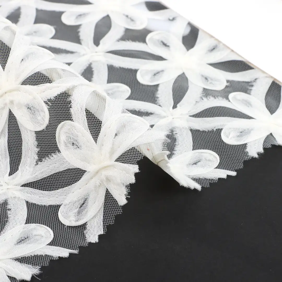 China Fabric for Skirt Lace Knit Fabric Polyester Cream color buy from China wholesaler bulk order at wholesale price free worldwide shipping Alibaba