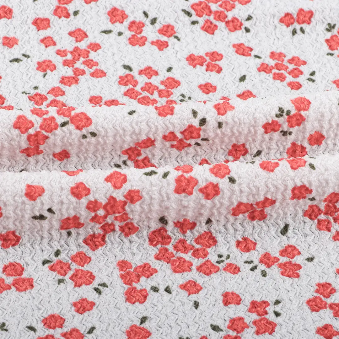 China Fabric for Skirt Crepe Knit Fabric Polyester Spandex Printing color buy from China wholesaler bulk order at wholesale price free worldwide shipping Alibaba