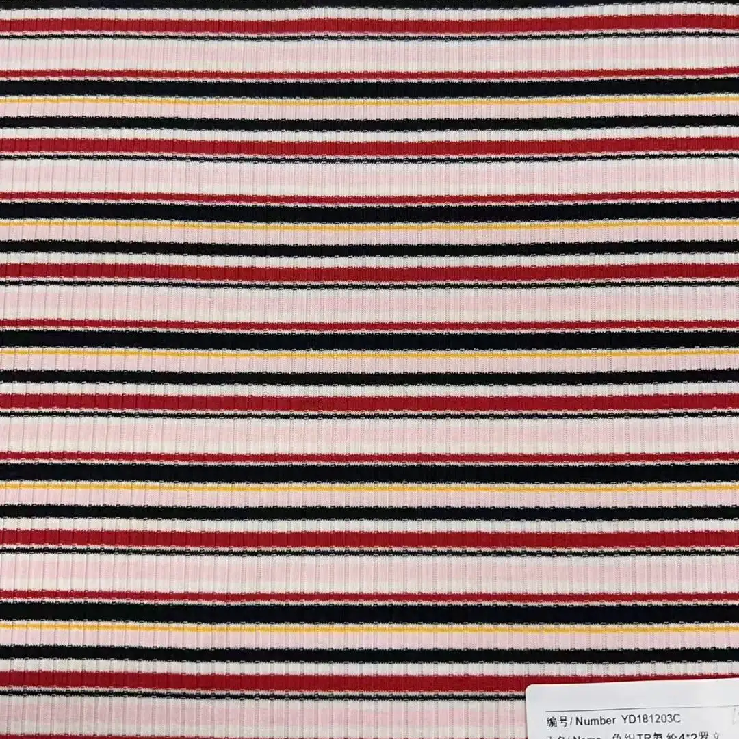 China Fabric for T-Shirt,Shorts Rib Knit Fabric Polyester Rayon Spandex stripe color buy from China wholesaler bulk order at wholesale price free worldwide shipping Alibaba