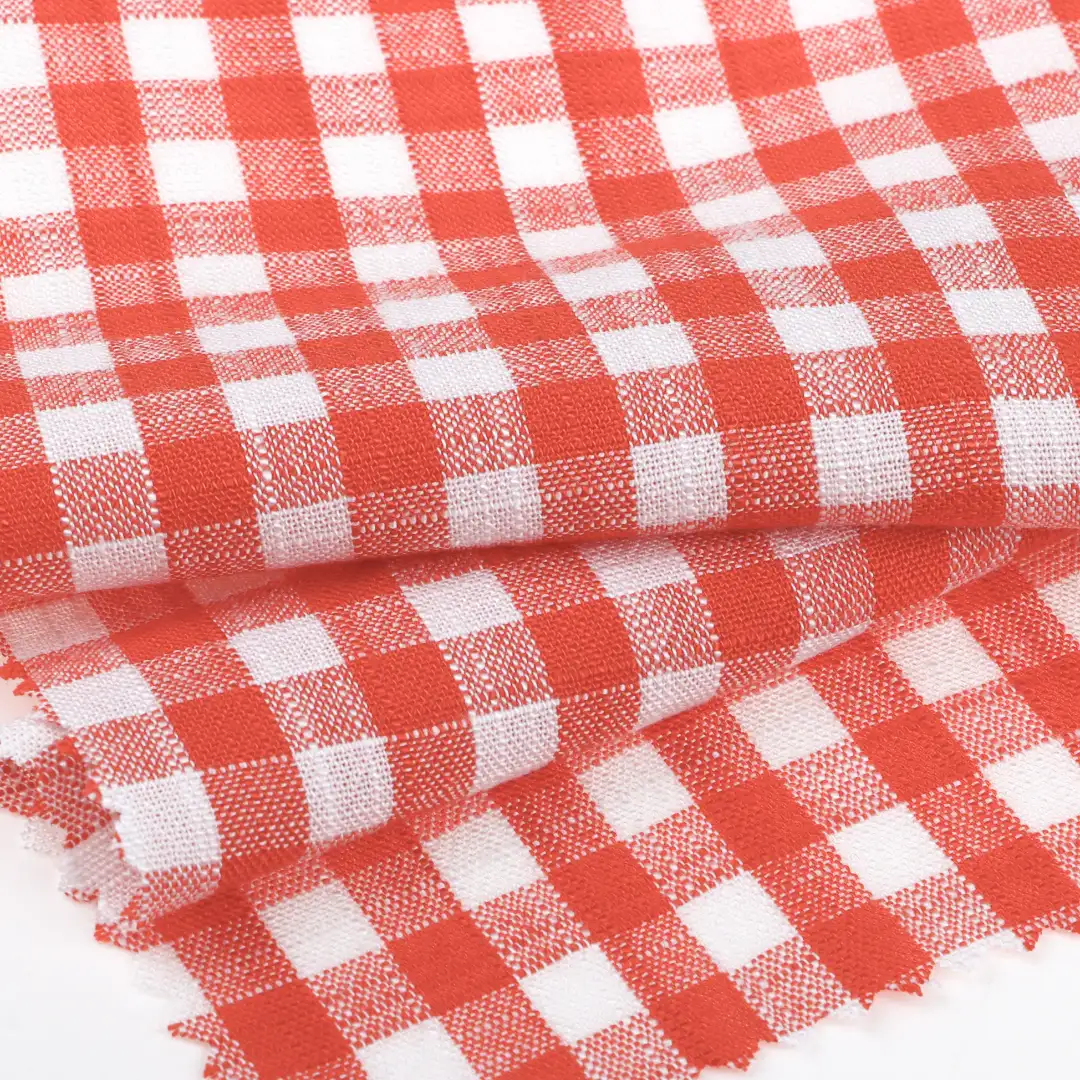China Fabric for Shirt,Pants,Tank Top,Skirt,Shorts Yarn Dyed Check Natural Woven Fabric Cotton Red color buy from China wholesaler bulk order at wholesale price free worldwide shipping Alibaba