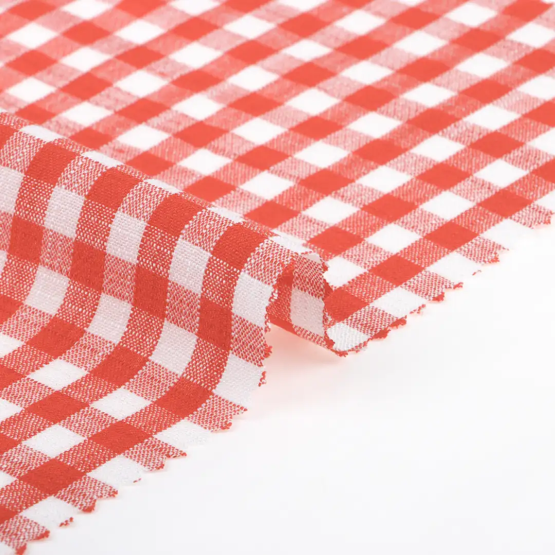 China Fabric for Shirt,Pants,Tank Top,Skirt,Shorts Yarn Dyed Check Natural Woven Fabric Cotton Red color buy from China wholesaler bulk order at wholesale price free worldwide shipping Alibaba