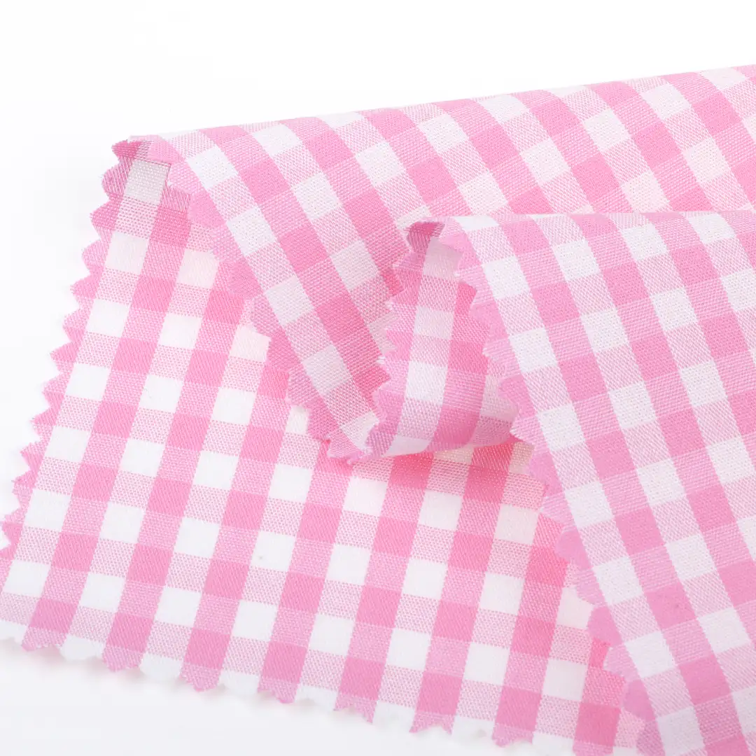 China Fabric for Shirt,Skirt,Shorts Yarn Dyed Check Natural Woven Fabric Cotton Pink color buy from China wholesaler bulk order at wholesale price free worldwide shipping Alibaba