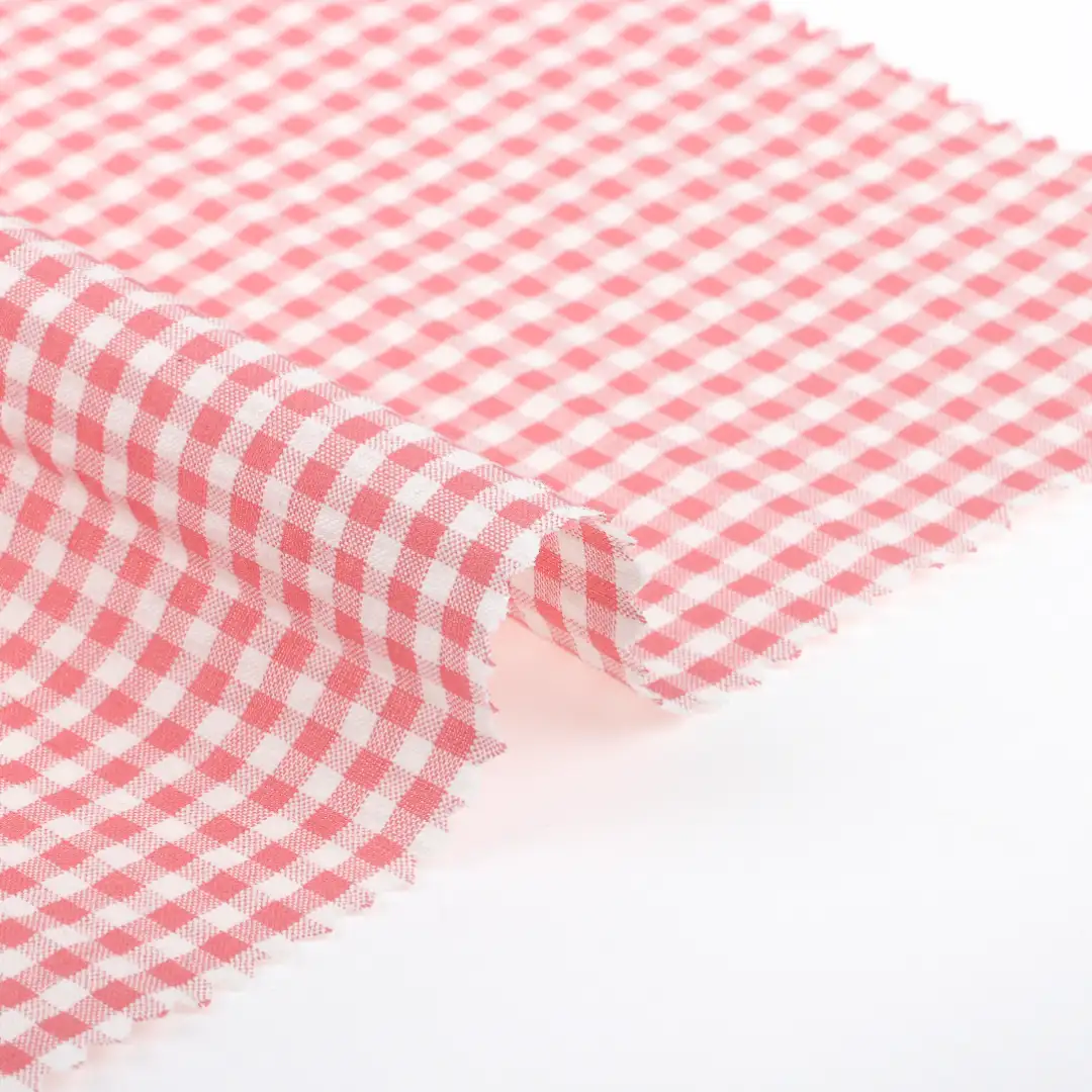 China Fabric for Shirt,Pants,Skirt,Shorts Yarn Dyed Check Natural Woven Fabric Cotton Red color buy from China wholesaler bulk order at wholesale price free worldwide shipping Alibaba