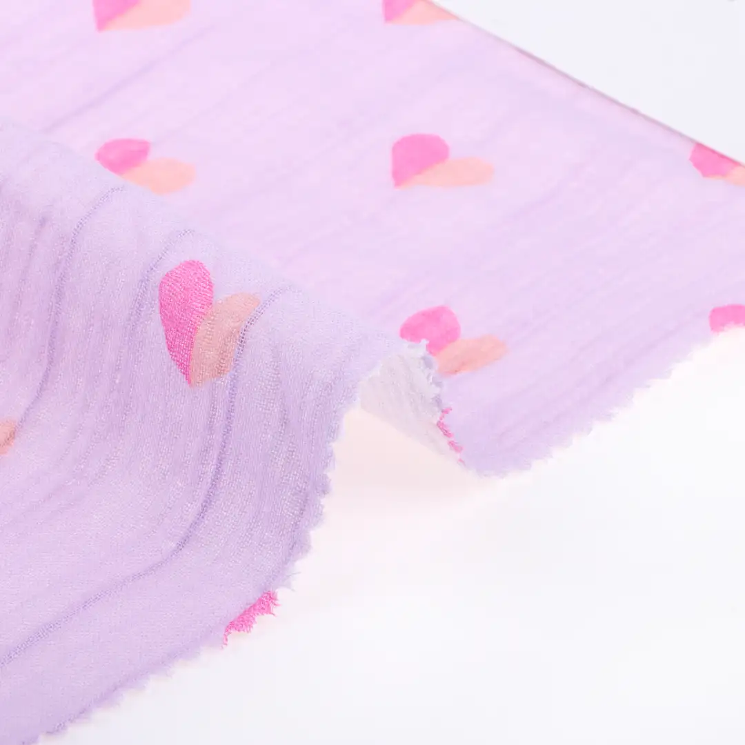 China Fabric for Shirt,Pants,Skirt,Shorts Double Cloth/Layer Crinkle Fabric Woven Blended Fabric Cotton Spandex Purple color buy from China wholesaler bulk order at wholesale price free worldwide shipping Alibaba