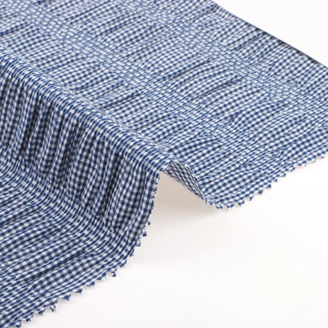 China Fabric for Shirt,Pants,Skirt Crepe Woven Blended Fabric Rayon Polyester Spandex stripe color buy from China wholesaler bulk order at wholesale price free worldwide shipping Alibaba