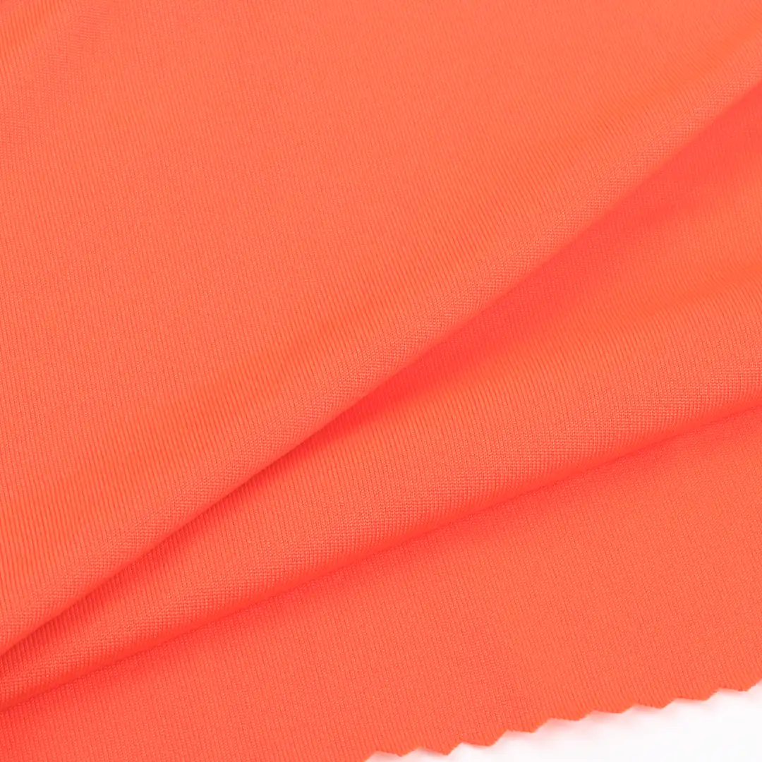 China Fabric for T-Shirt,Yoga Clothes,Yoga Pants,Sports Bras Single Jersey Knit Fabric Polyester Spandex Orange color buy from China wholesaler bulk order at wholesale price free worldwide shipping Alibaba