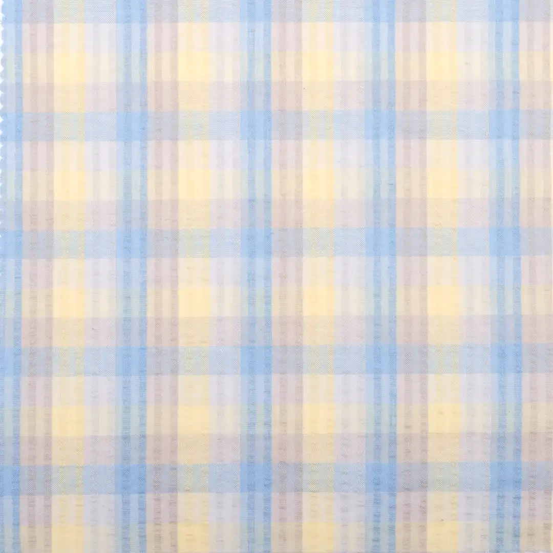 China Fabric for Shirt,Pants,Skirt,Shorts Cotton Seersucker Natural Woven Fabric Cotton check color buy from China wholesaler bulk order at wholesale price free worldwide shipping Alibaba