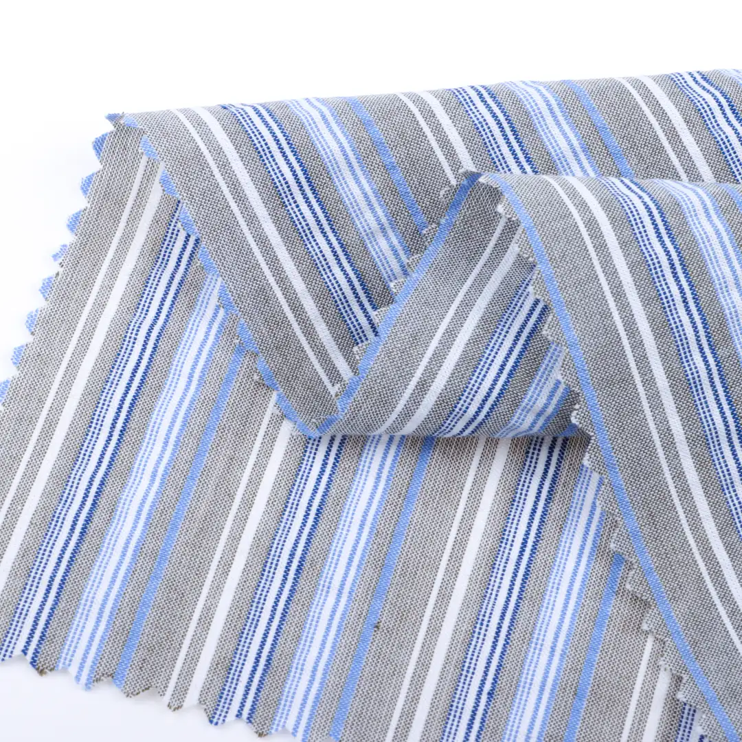 China Fabric for Shirt,Pants,Skirt,Shorts Yarn Dyed Stripe Natural Woven Fabric Cotton stripe color buy from China wholesaler bulk order at wholesale price free worldwide shipping Alibaba