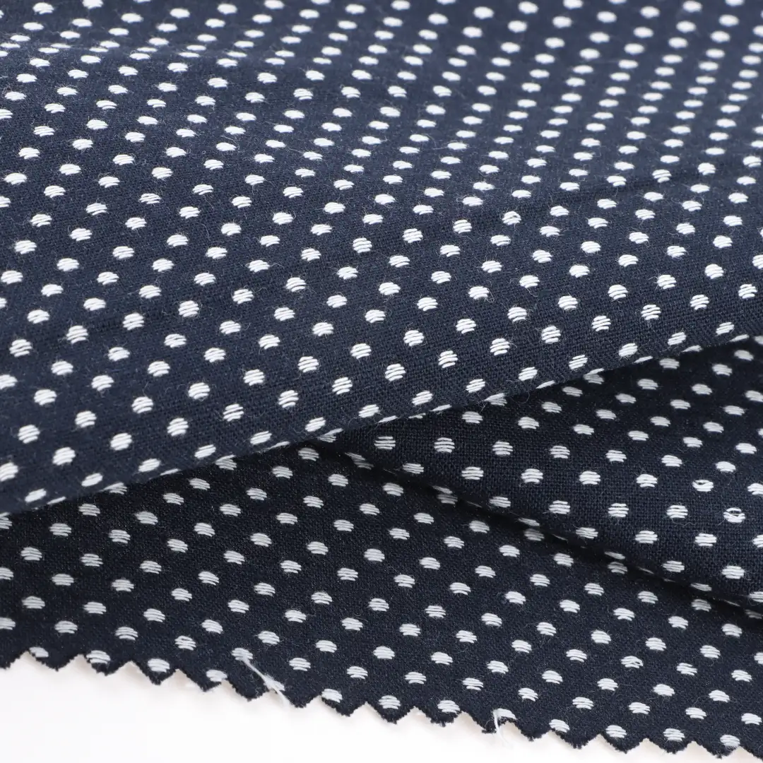China Fabric for Shirt,Pants,Skirt,Shorts Cotton Dobby Natural Woven Fabric Cotton navy blue color buy from China wholesaler bulk order at wholesale price free worldwide shipping Alibaba