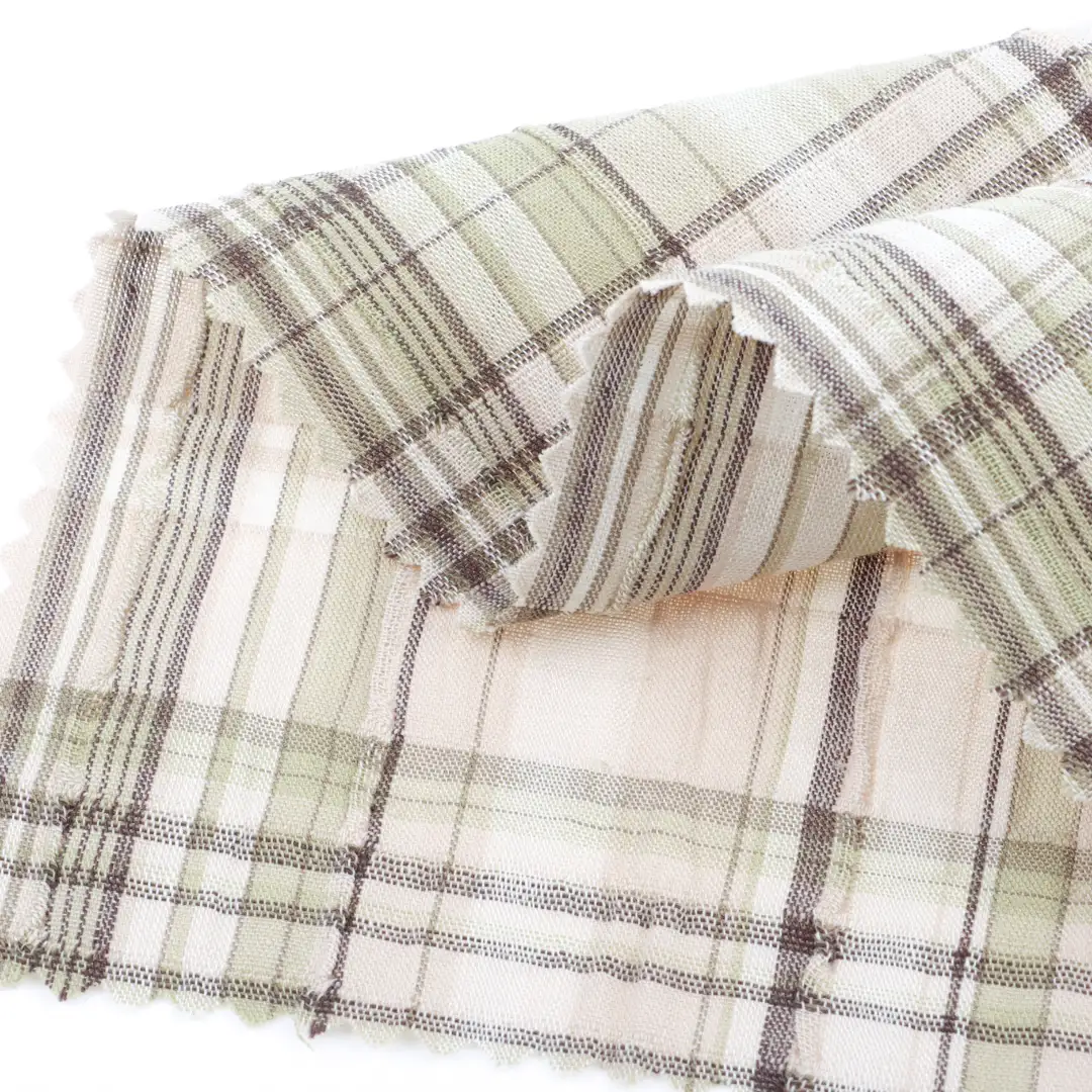 China Fabric for Shirt,Pants,Skirt,Shorts Crepe Woven Blended Fabric Cotton Spandex check color buy from China wholesaler bulk order at wholesale price free worldwide shipping Alibaba