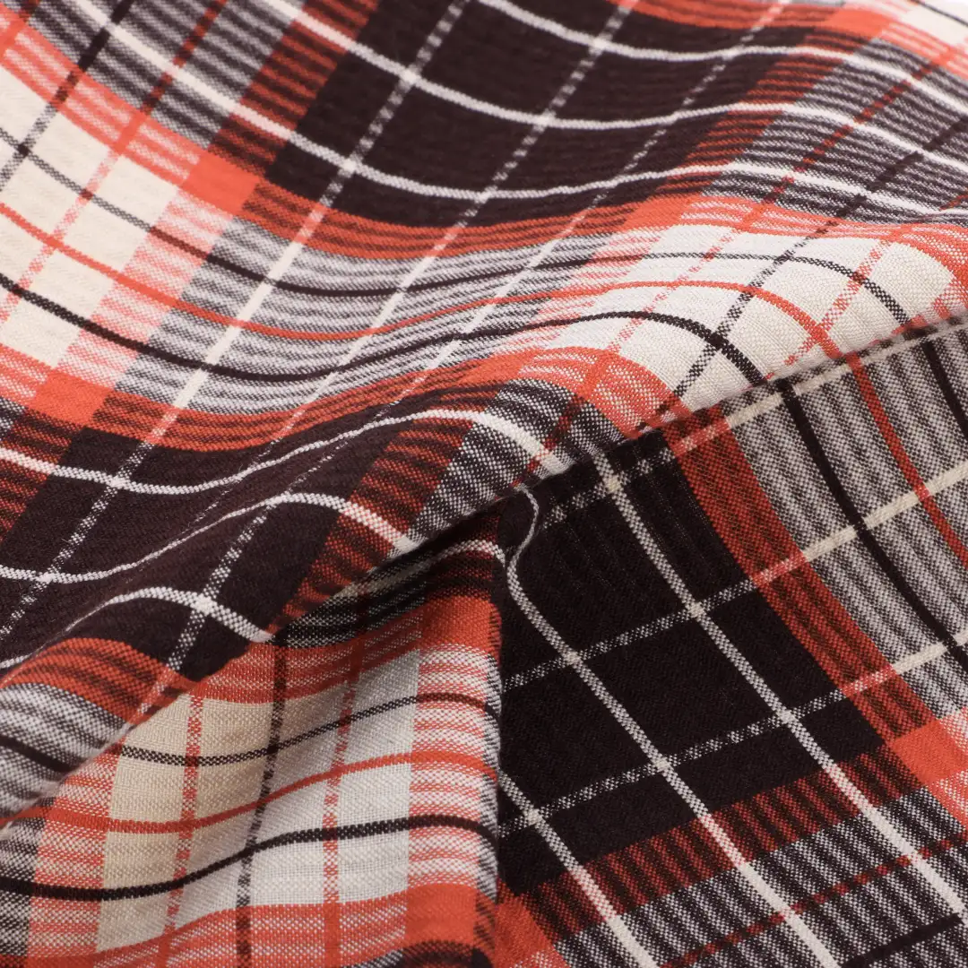 China Fabric for Shirt,Pants,Shorts Cotton Seersucker Natural Woven Fabric Cotton check color buy from China wholesaler bulk order at wholesale price free worldwide shipping Alibaba