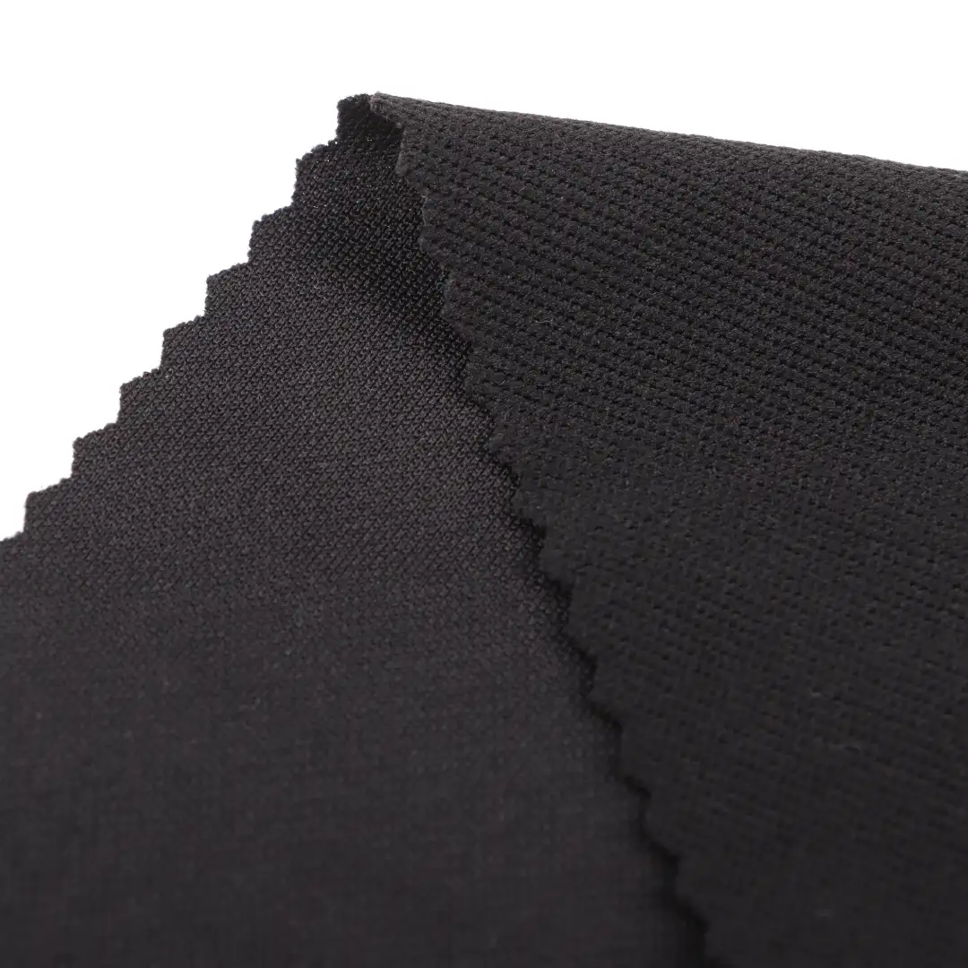 China Fabric for T-Shirt,Tank Top,Jogger French Terry Knit Fabric Polyester Spandex Black color buy from China wholesaler bulk order at wholesale price free worldwide shipping Alibaba