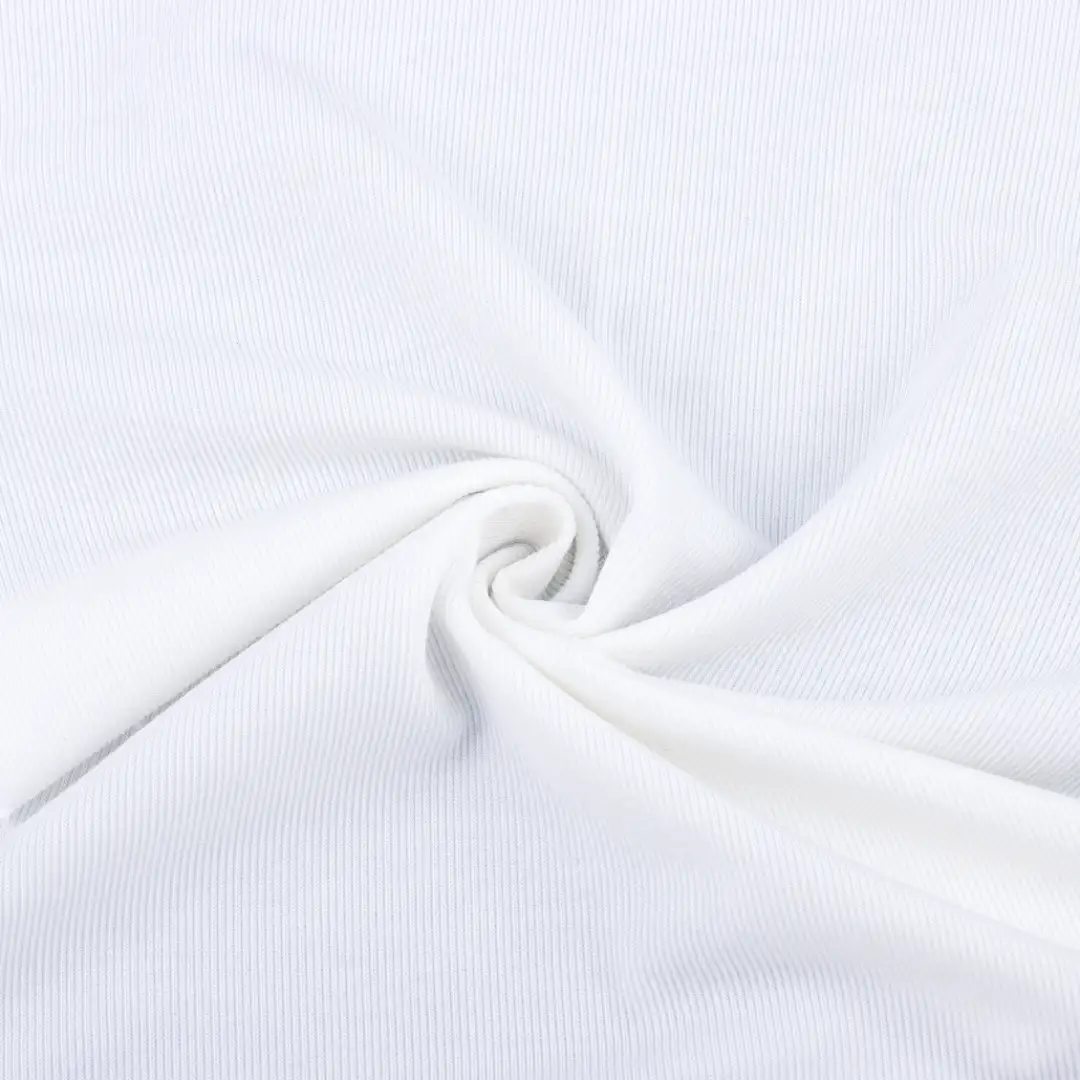 China Fabric for T-Shirt,Tank Top,Loungewear Rib Knit Fabric Rayon Viscose Spandex White color buy from China wholesaler bulk order at wholesale price free worldwide shipping Alibaba