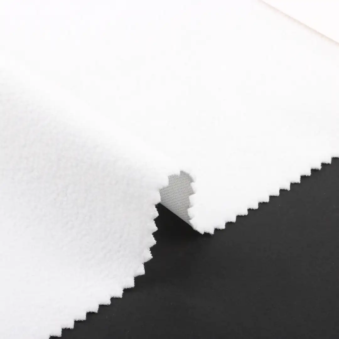 China Fabric for Loungewear,Sweatshirt Polar Fleece Knit Fabric Polyester white color buy from China wholesaler bulk order at wholesale price free worldwide shipping Alibaba