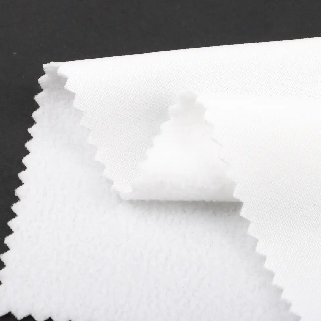 China Fabric for Loungewear,Sweatshirt Polar Fleece Knit Fabric Polyester white color buy from China wholesaler bulk order at wholesale price free worldwide shipping Alibaba