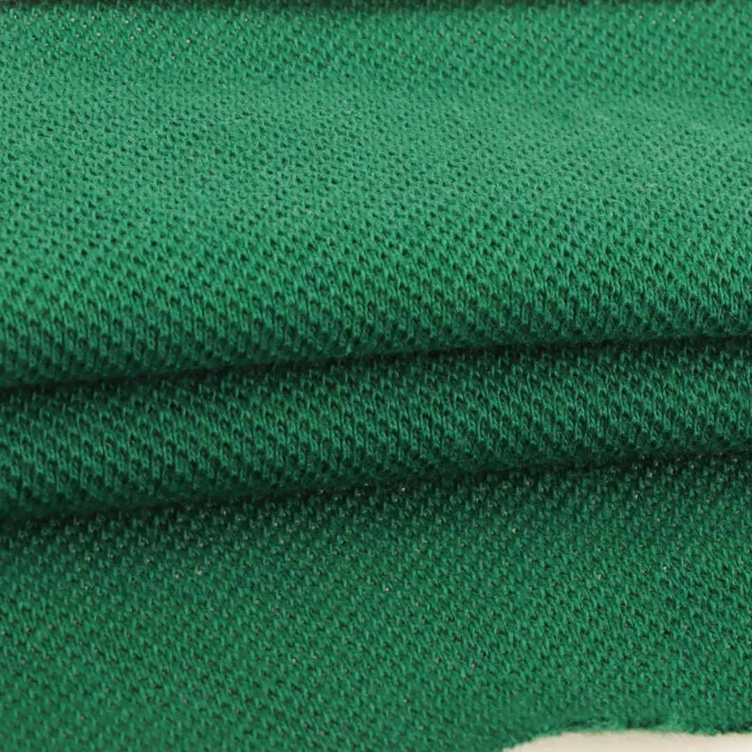 China Fabric for T-Shirt,Polo Shirt,Tank Top,Tracksuits Mesh Knit Fabric Cotton Spandex Green color buy from China wholesaler bulk order at wholesale price free worldwide shipping Alibaba