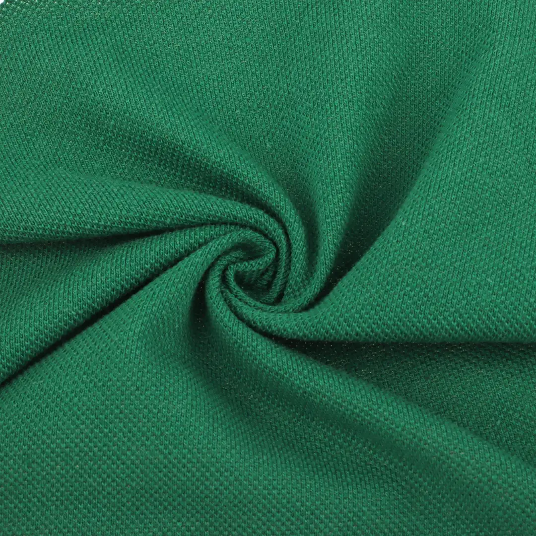 China Fabric for T-Shirt,Polo Shirt,Tank Top,Tracksuits Mesh Knit Fabric Cotton Spandex Green color buy from China wholesaler bulk order at wholesale price free worldwide shipping Alibaba
