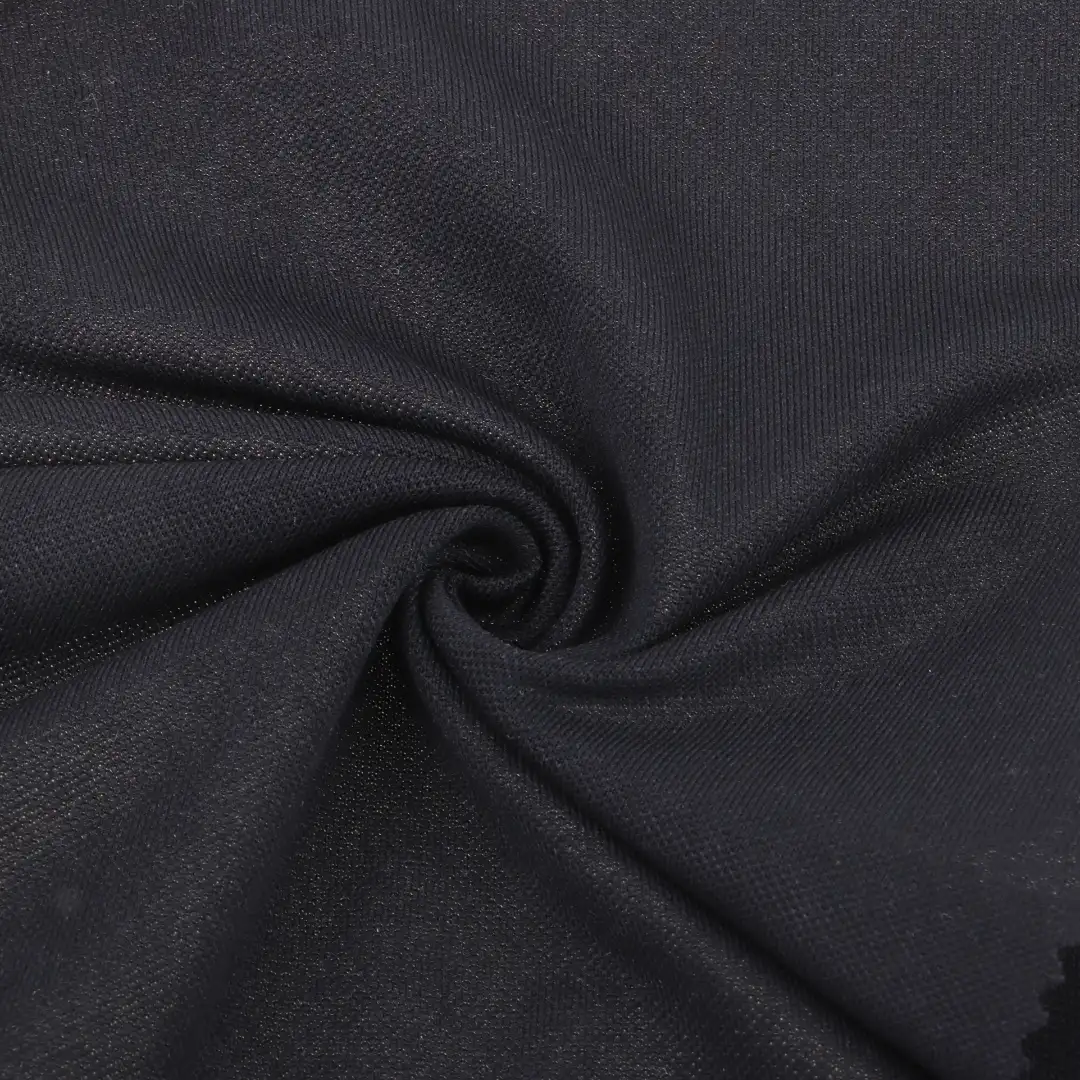 China Fabric for T-Shirt,Polo Shirt,Jogger,Loungewear Weft Jacquard Knit Fabric Polyester Spandex BLACK color buy from China wholesaler bulk order at wholesale price free worldwide shipping Alibaba