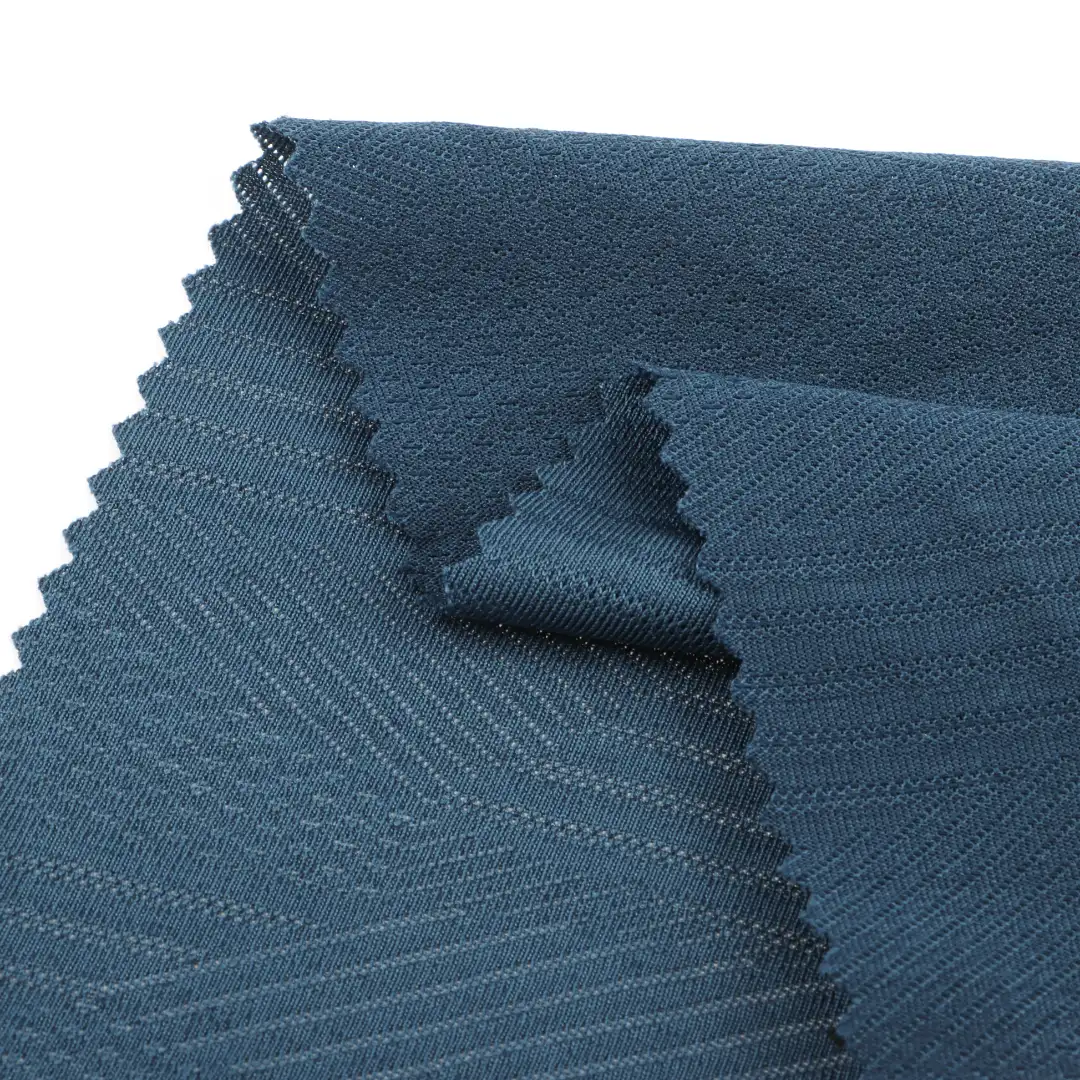 China Fabric for T-Shirt,Polo Shirt,Polo T-shirt  Weft Jacquard Knit Fabric Polyester Spandex BLUE color buy from China wholesaler bulk order at wholesale price free worldwide shipping Alibaba