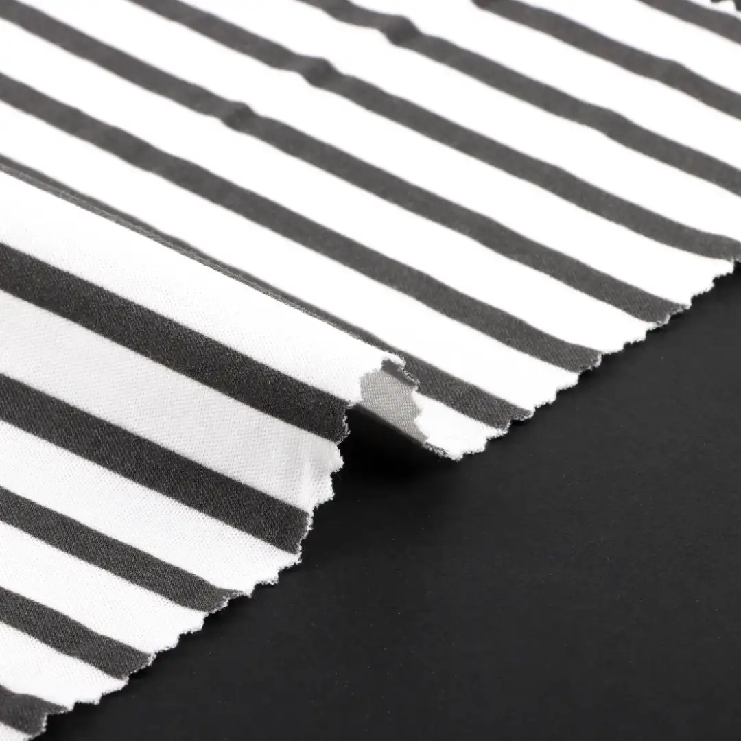 China Fabric for T-Shirt,Polo Shirt,Tank Top,Jogger Interlock Knit Fabric Cotton Modal Black and white color buy from China wholesaler bulk order at wholesale price free worldwide shipping Alibaba