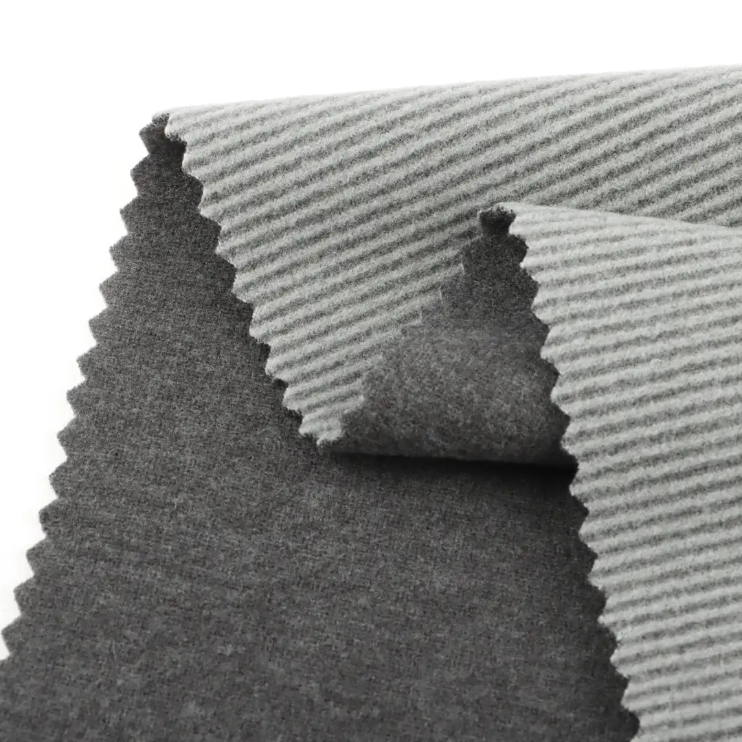 China Fabric for Jogger,Loungewear,Tracksuits Double-side fleece Knit Fabric Polyester Spandex Gray color buy from China wholesaler bulk order at wholesale price free worldwide shipping Alibaba