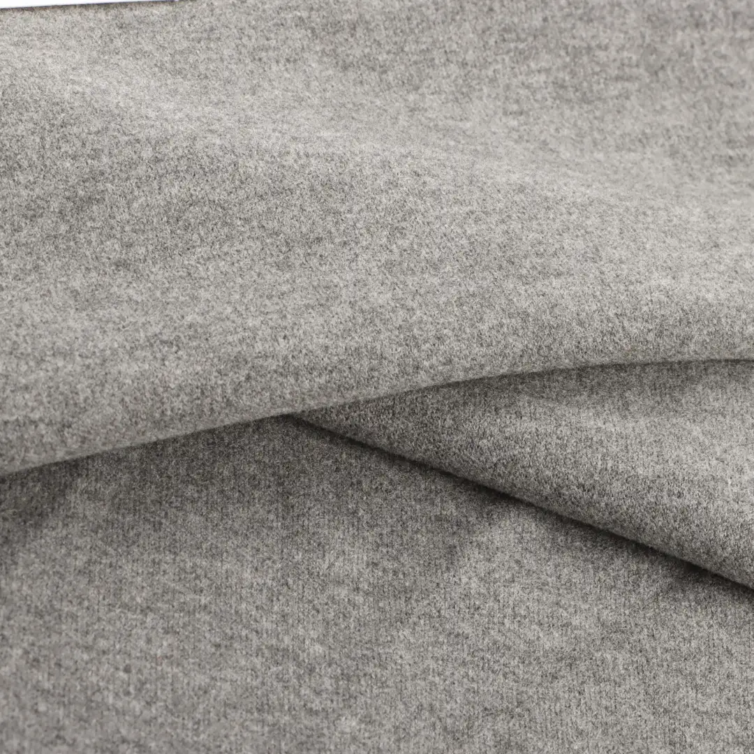 China Fabric for Jogger,Loungewear,Tracksuits Double-side fleece Knit Fabric Recycled Cotton Polyester Spandex Gray color buy from China wholesaler bulk order at wholesale price free worldwide shipping Alibaba
