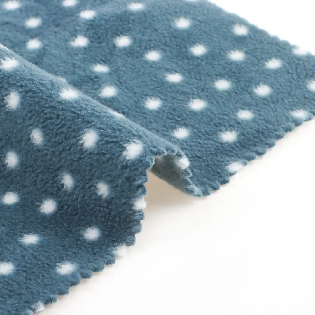 China Fabric for Crop Top,Loungewear,Tracksuits Polar Fleece Knit Fabric Polyester Blue and white color buy from China wholesaler bulk order at wholesale price free worldwide shipping Alibaba