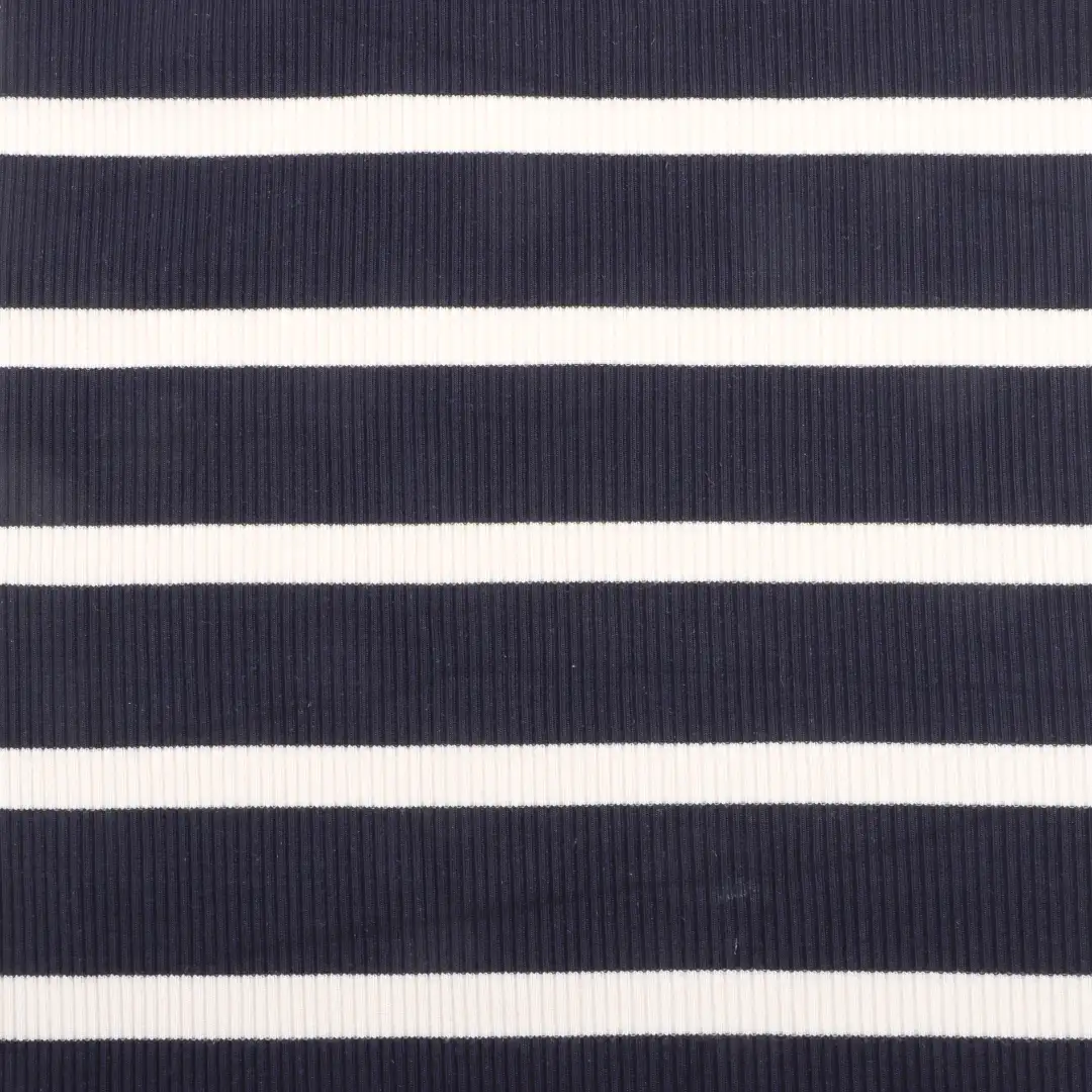 China Fabric for Polo Shirt,Crop Top,Jogger,Tracksuits Rib Knit Fabric Viscose Spandex Blue and white color buy from China wholesaler bulk order at wholesale price free worldwide shipping Alibaba