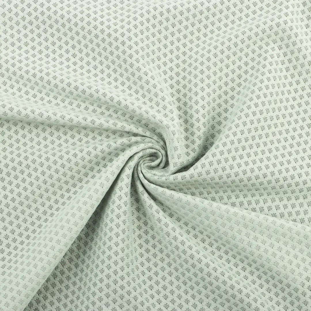China Fabric for T-Shirt,Shorts,Tracksuits Birdeye Mesh Knit Fabric Polyester Light green color buy from China wholesaler bulk order at wholesale price free worldwide shipping Alibaba