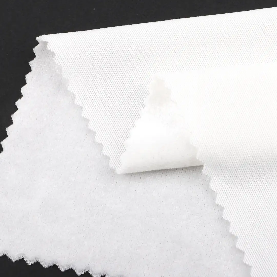 China Fabric for Crop Top,Loungewear Fleece Knit Fabric Polyester Spandex white color buy from China wholesaler bulk order at wholesale price free worldwide shipping Alibaba