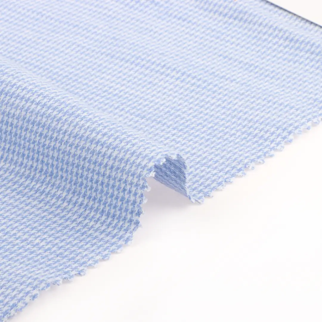 China Fabric for Polo Shirt,Tank Top,Crop Top Waffle Knit Fabric Cotton Blue and white color buy from China wholesaler bulk order at wholesale price free worldwide shipping Alibaba
