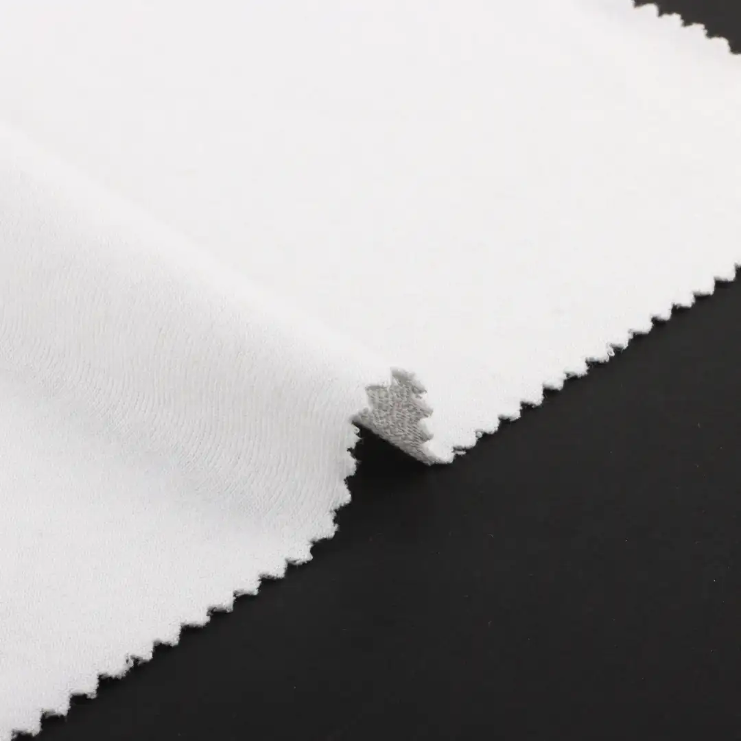 China Fabric for T-Shirt,Polo Shirt,Tank Top,Crop Top,Jogger,Tracksuits Single Jersey Knit Fabric Cotton Polyester white color buy from China wholesaler bulk order at wholesale price free worldwide shipping Alibaba