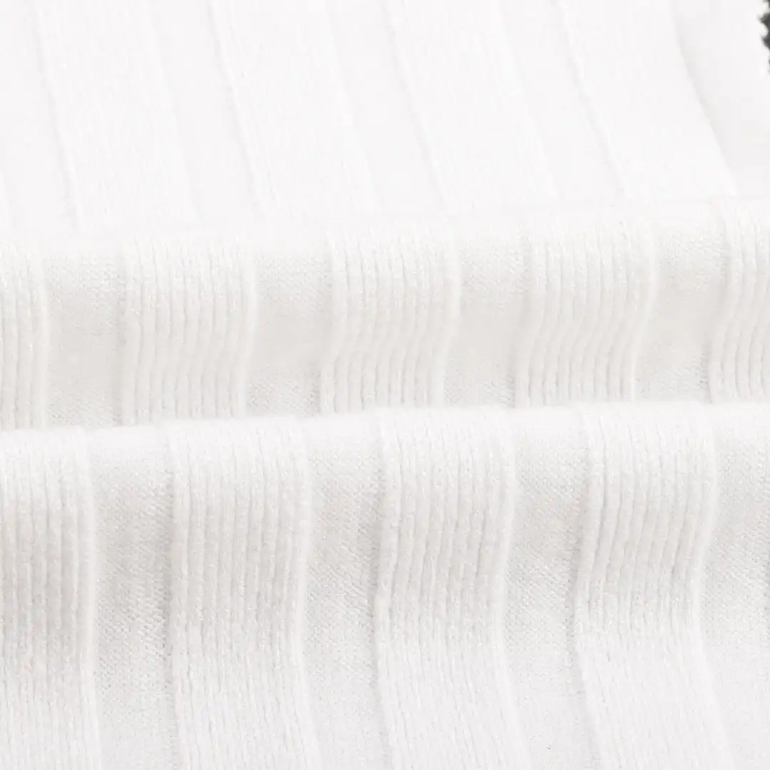 China Fabric for Polo Shirt,Tank Top,Crop Top,Hoodie Rib Knit Fabric Rayon Polyester Nylon white color buy from China wholesaler bulk order at wholesale price free worldwide shipping Alibaba