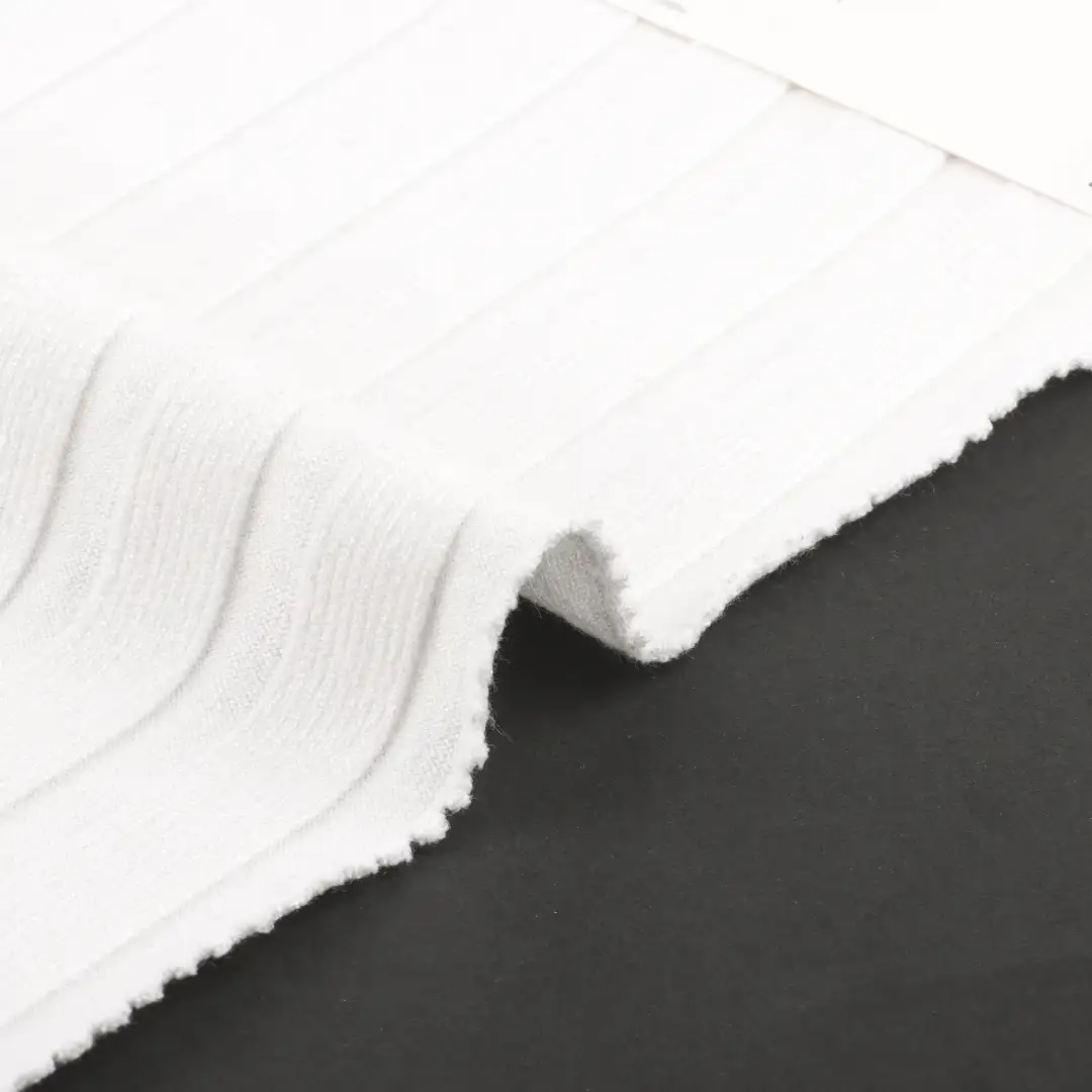 China Fabric for Polo Shirt,Tank Top,Crop Top,Hoodie Rib Knit Fabric Rayon Polyester Nylon white color buy from China wholesaler bulk order at wholesale price free worldwide shipping Alibaba