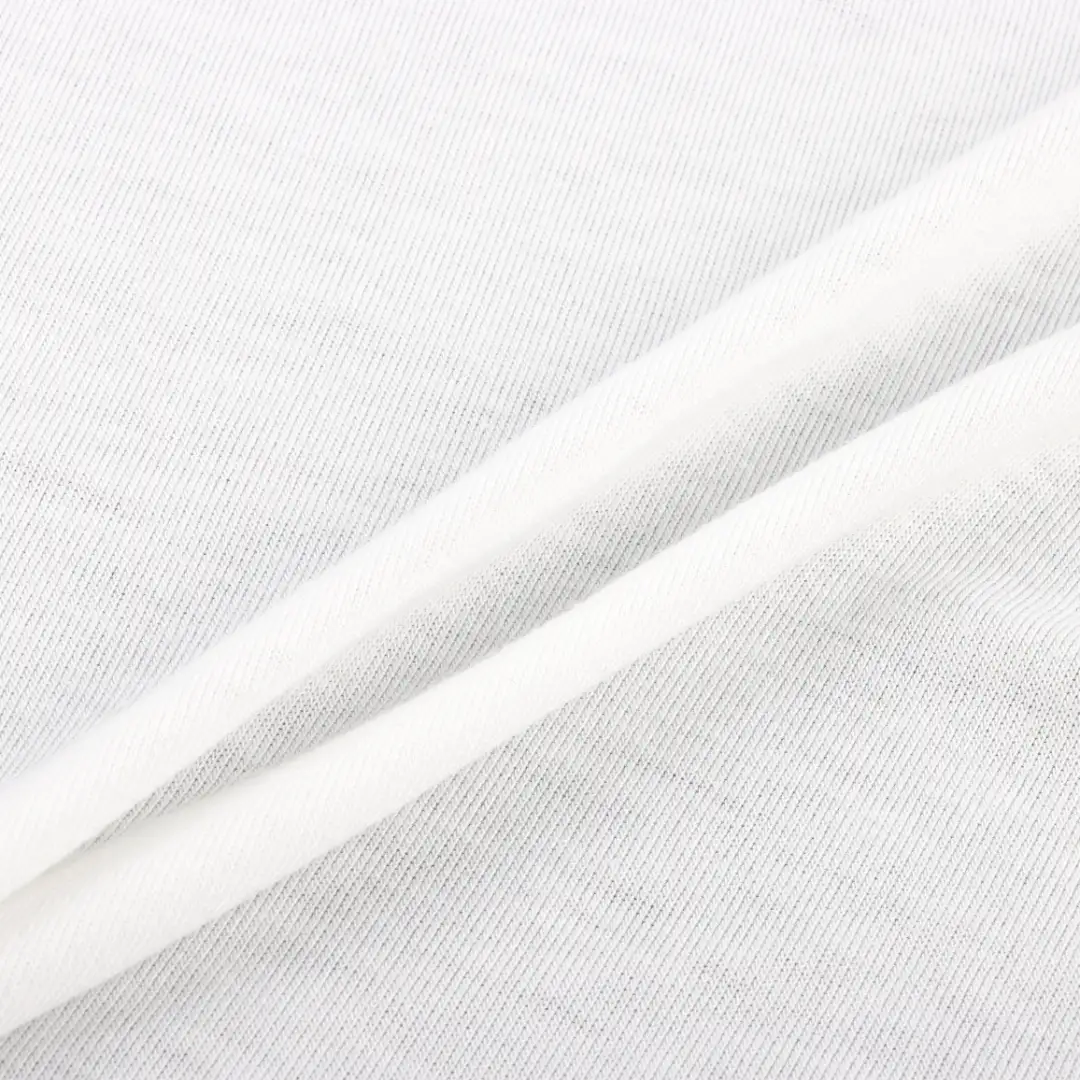 China Fabric for T-Shirt,Polo Shirt,Tank Top,Crop Top Single Jersey Knit Fabric Polyester Rayon Spandex white color buy from China wholesaler bulk order at wholesale price free worldwide shipping Alibaba