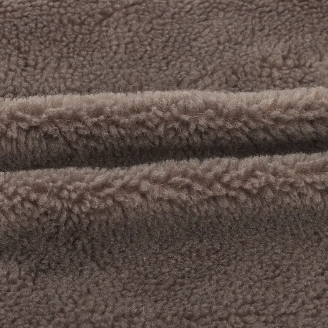 China Fabric for Jackets,Overcoat,Hoodie  (Sweater) Sherpa Knit Fabric Polyester Charcoal color buy from China wholesaler bulk order at wholesale price free worldwide shipping Alibaba