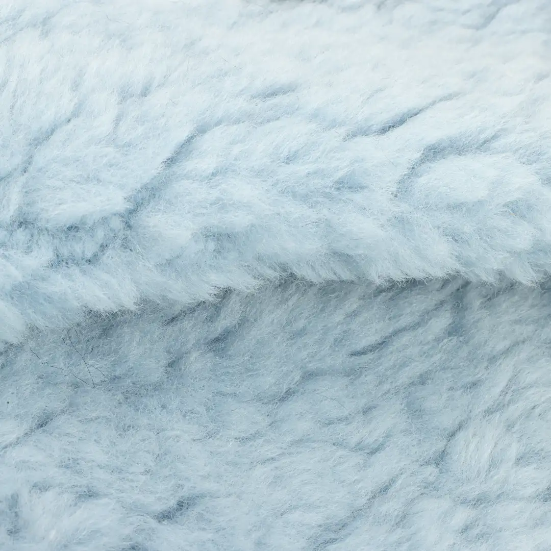 China Fabric for Jackets,Overcoat,Hoodie  (Sweater) Sherpa Knit Fabric Polyester blue color buy from China wholesaler bulk order at wholesale price free worldwide shipping Alibaba