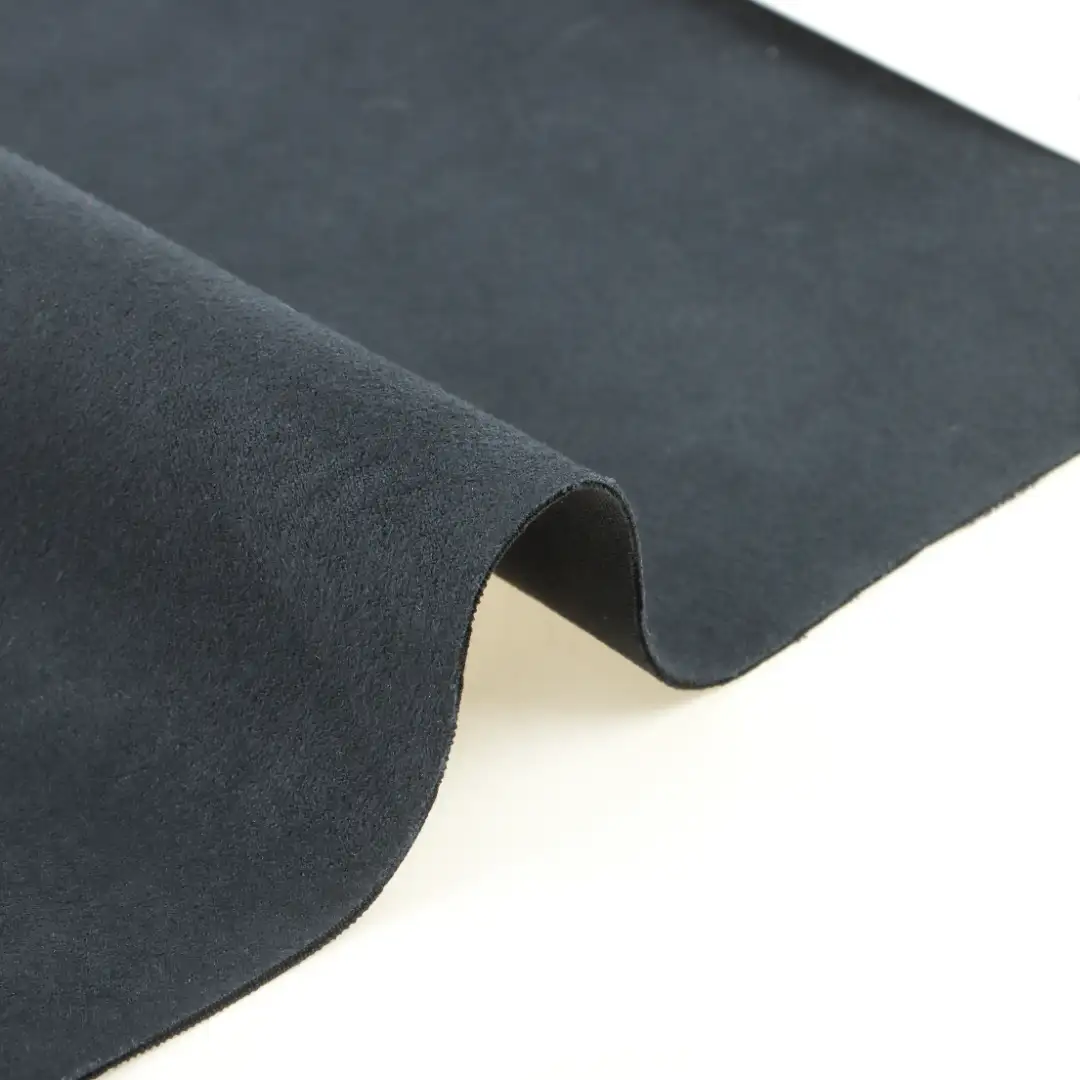 China Fabric for Jackets,Trench Coat Suede Knit Fabric Polyester Spandex Navy color buy from China wholesaler bulk order at wholesale price free worldwide shipping Alibaba