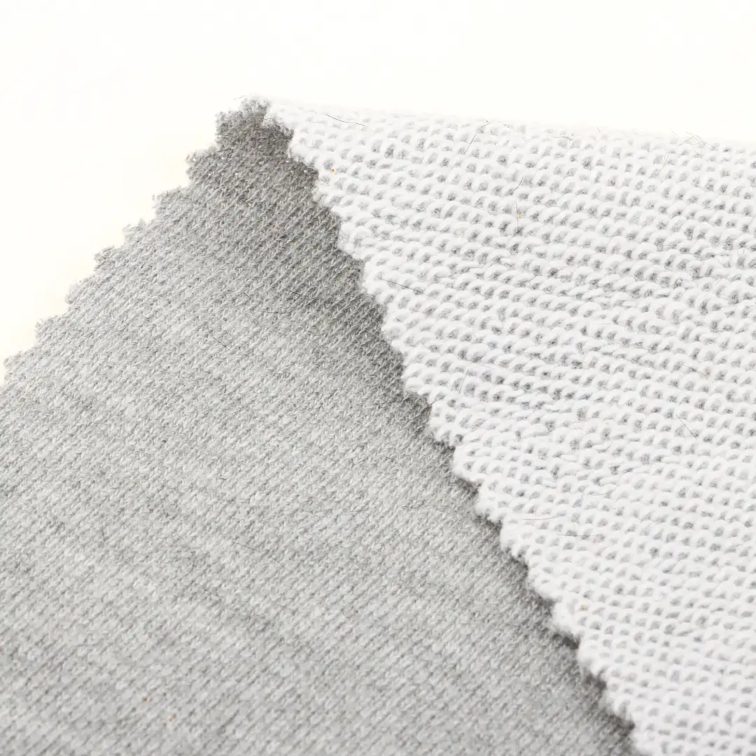 China Fabric for Pants,Sweatshirt French Terry Knit Fabric Cotton Polyester grey color buy from China wholesaler bulk order at wholesale price free worldwide shipping Alibaba