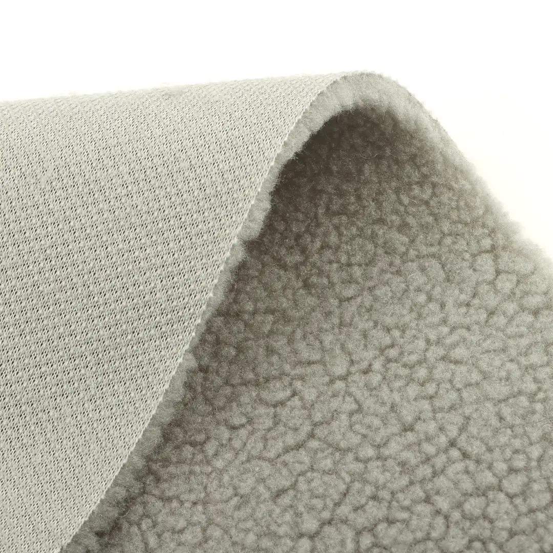 China Fabric for Jackets,Overcoat Sherpa Knit Fabric Polyester green color buy from China wholesaler bulk order at wholesale price free worldwide shipping Alibaba