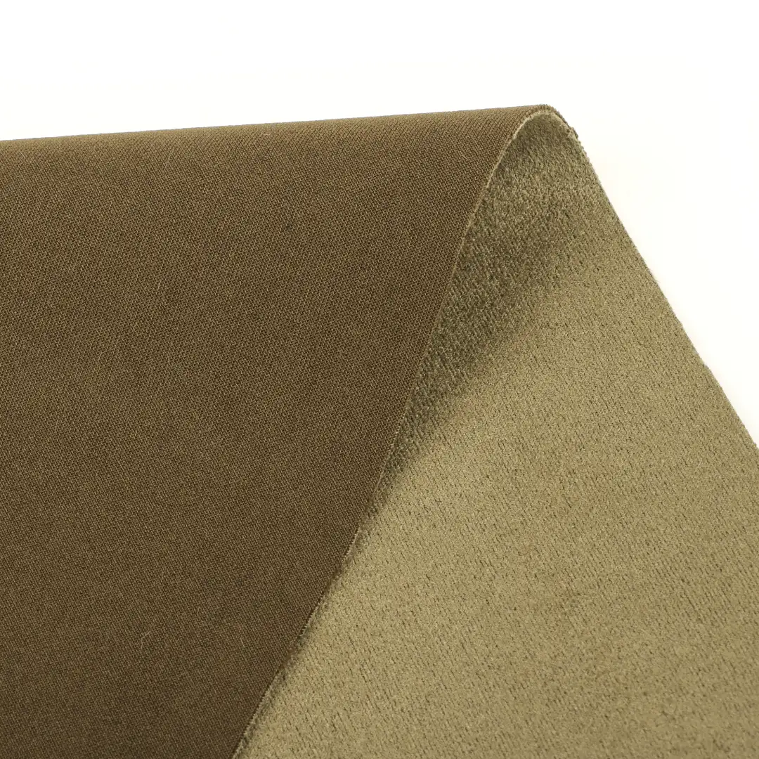 China Fabric for Jackets,Skirt,Hoodie Suede Knit Fabric Polyester green color buy from China wholesaler bulk order at wholesale price free worldwide shipping Alibaba
