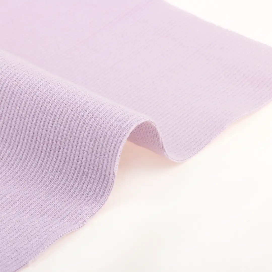 China Fabric for T-Shirt,Crop Top,Shorts,Jogger,Hoodie,Loungewear,Sweatshirt Rib Knit Fabric Cotton Spandex Purple color buy from China wholesaler bulk order at wholesale price free worldwide shipping Alibaba