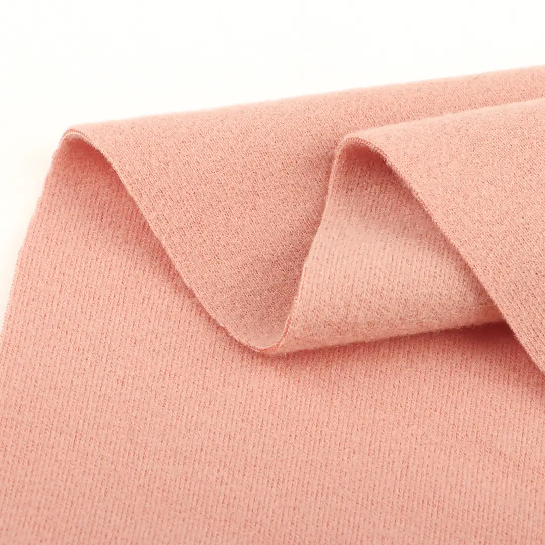 China Fabric for T-Shirt,Tank Top,Crop Top,Shorts,Hoodie,Pajamas,Loungewear Dralon Knit Fabric Polyester Rayon Spandex peach pink color buy from China wholesaler bulk order at wholesale price free worldwide shipping Alibaba