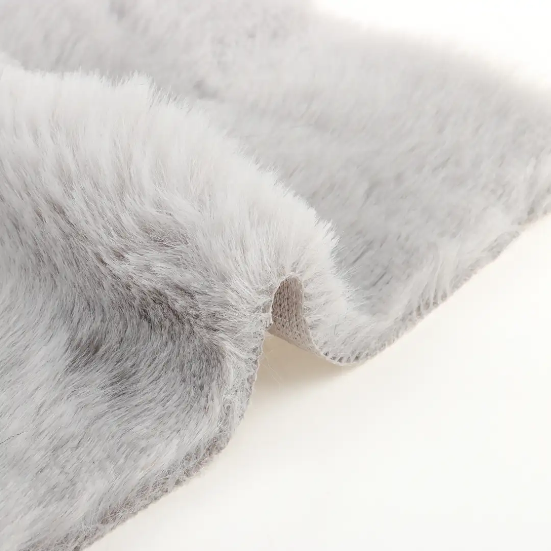 China Fabric for Jackets,Overcoat Fake Fur Knit Fabric Polyester grey color buy from China wholesaler bulk order at wholesale price free worldwide shipping Alibaba