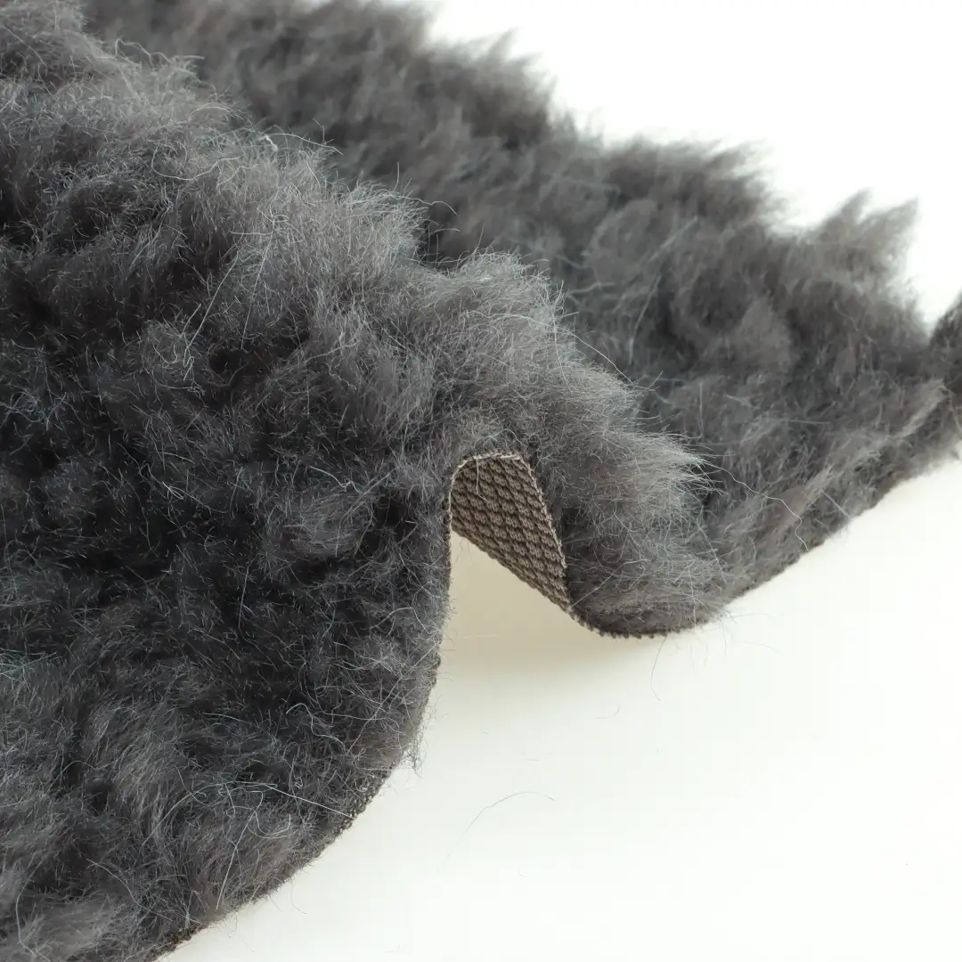 China Fabric for Jackets,Overcoat Sherpa Knit Fabric Polyester Charcoal color buy from China wholesaler bulk order at wholesale price free worldwide shipping Alibaba