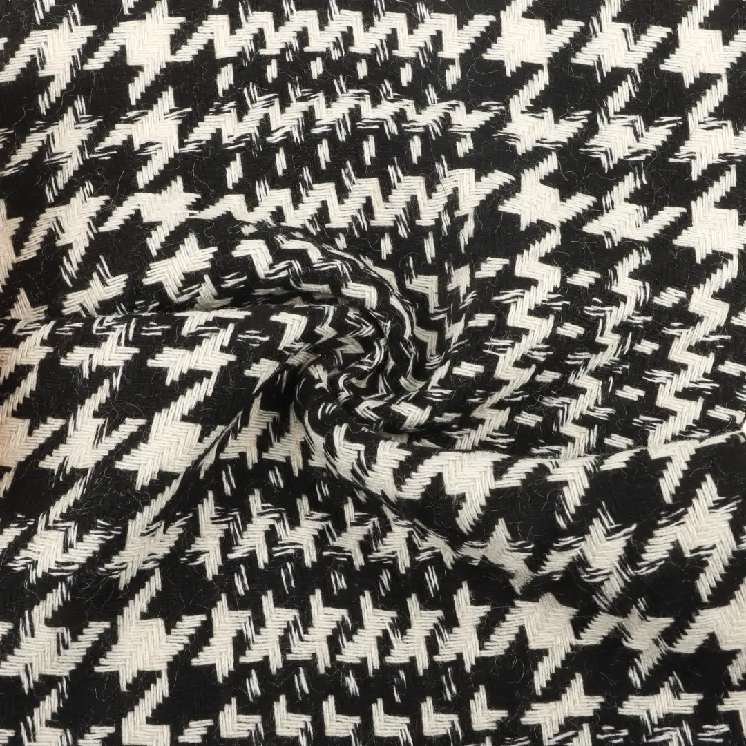 China Fabric for Blazer,Overcoat Woolen Herringbone Woolen Other Wool black-white color buy from China wholesaler bulk order at wholesale price free worldwide shipping Alibaba