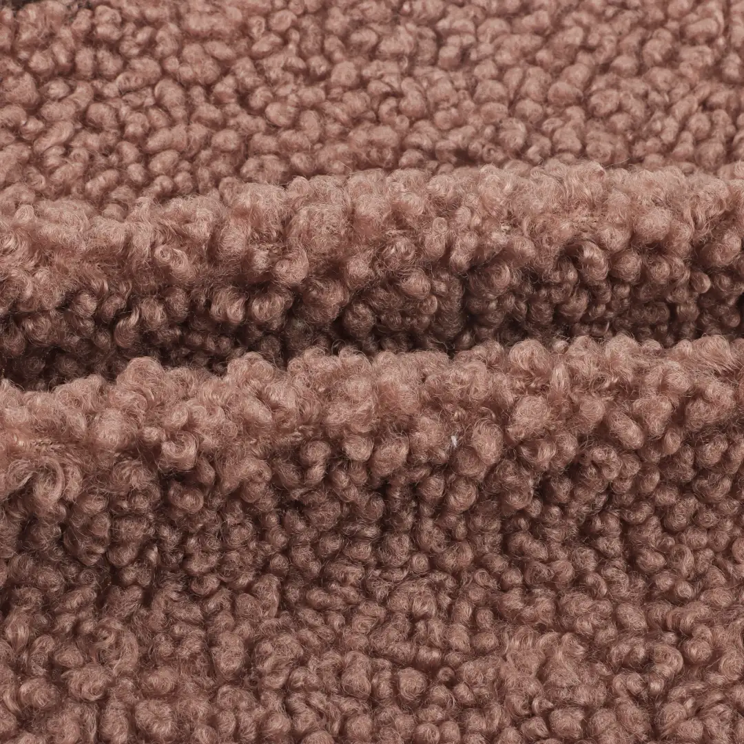 China Fabric for Jackets,Overcoat Teddy Knit Fabric Polyester Coffee color buy from China wholesaler bulk order at wholesale price free worldwide shipping Alibaba