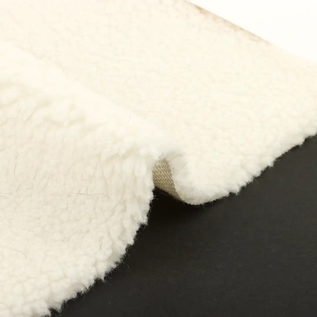 China Fabric for Jackets,Overcoat Fake Fur Knit Fabric Polyester white color buy from China wholesaler bulk order at wholesale price free worldwide shipping Alibaba