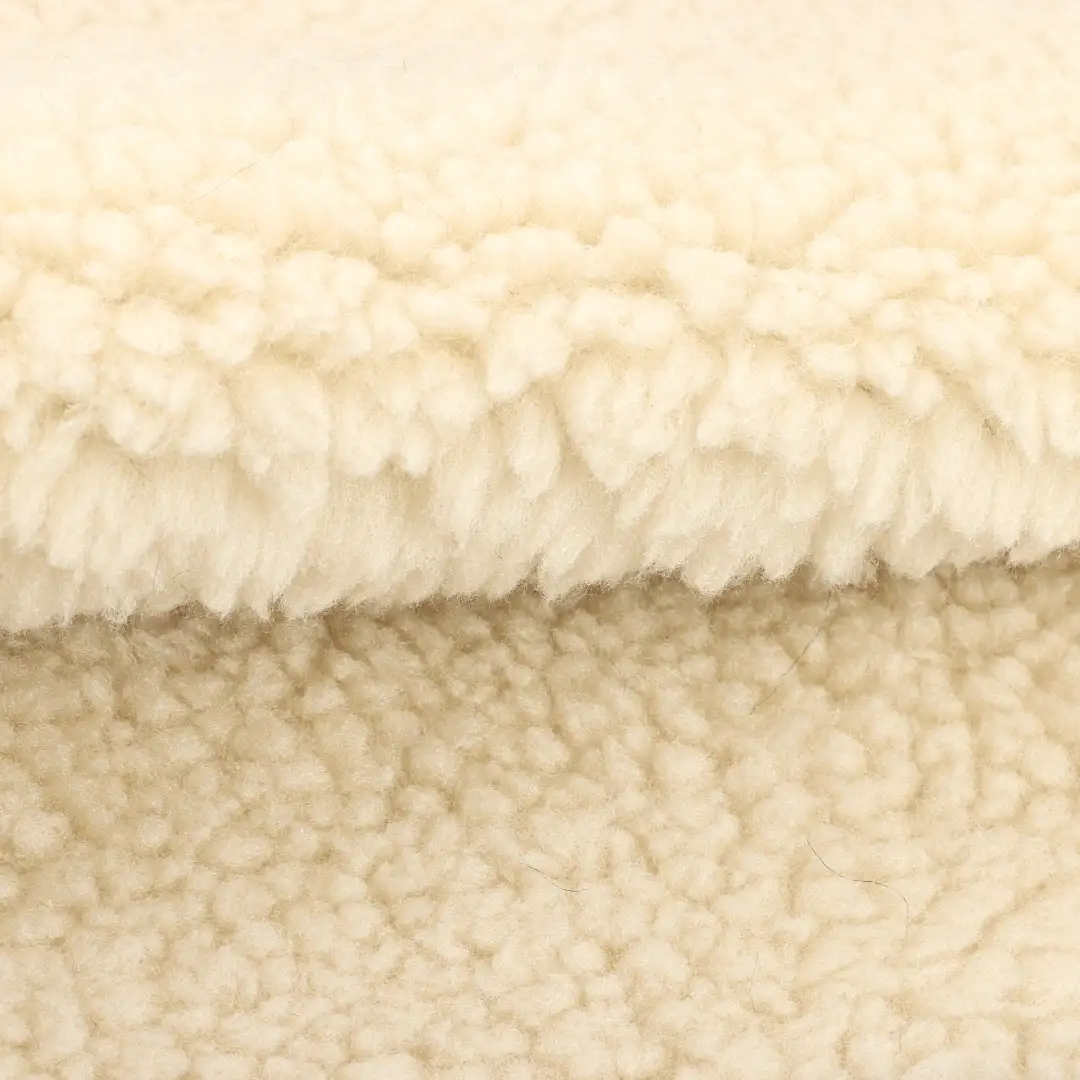 China Fabric for Jackets,Overcoat Sherpa Knit Fabric Polyester cream color buy from China wholesaler bulk order at wholesale price free worldwide shipping Alibaba