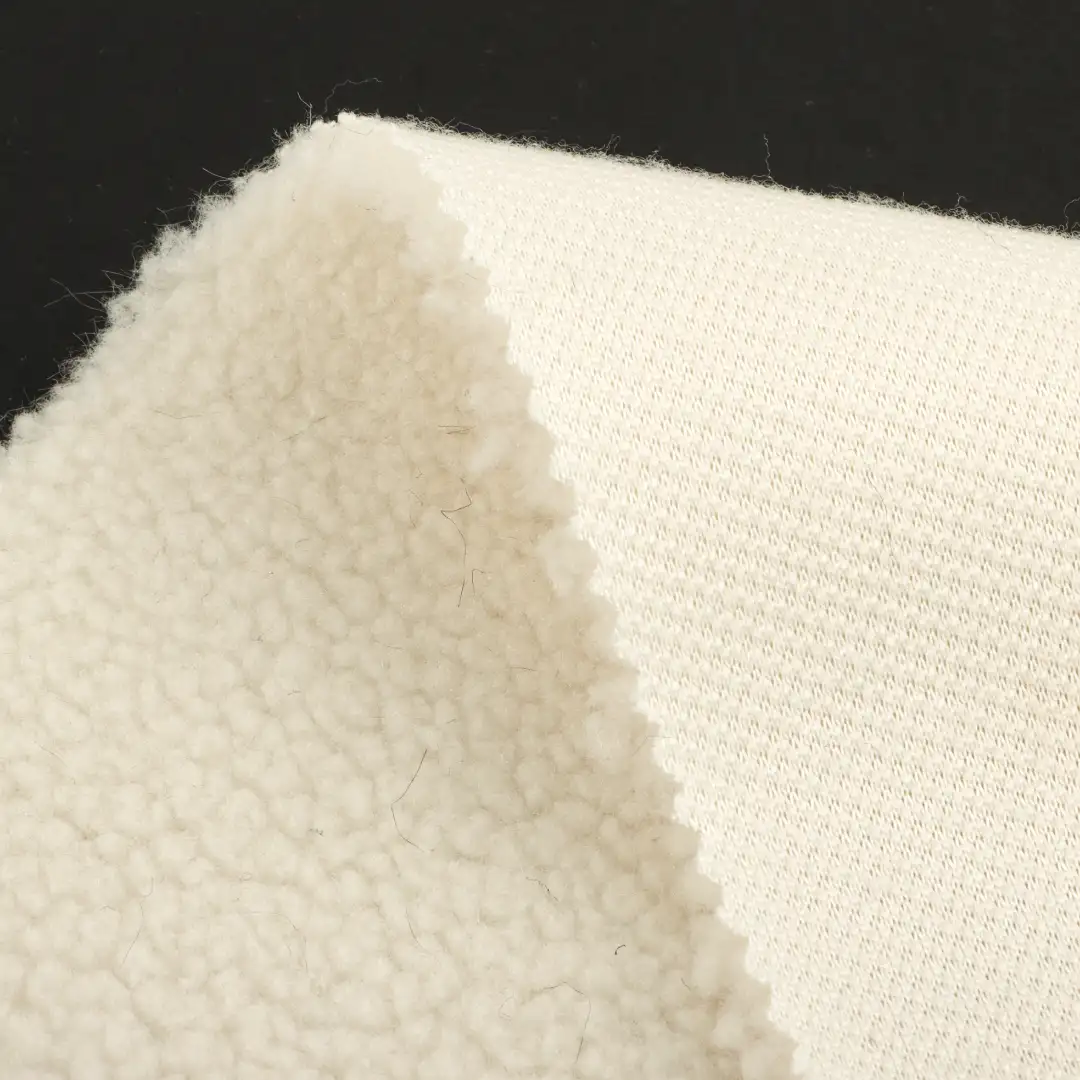 China Fabric for Jackets,Overcoat Sherpa Knit Fabric Polyester white color buy from China wholesaler bulk order at wholesale price free worldwide shipping Alibaba